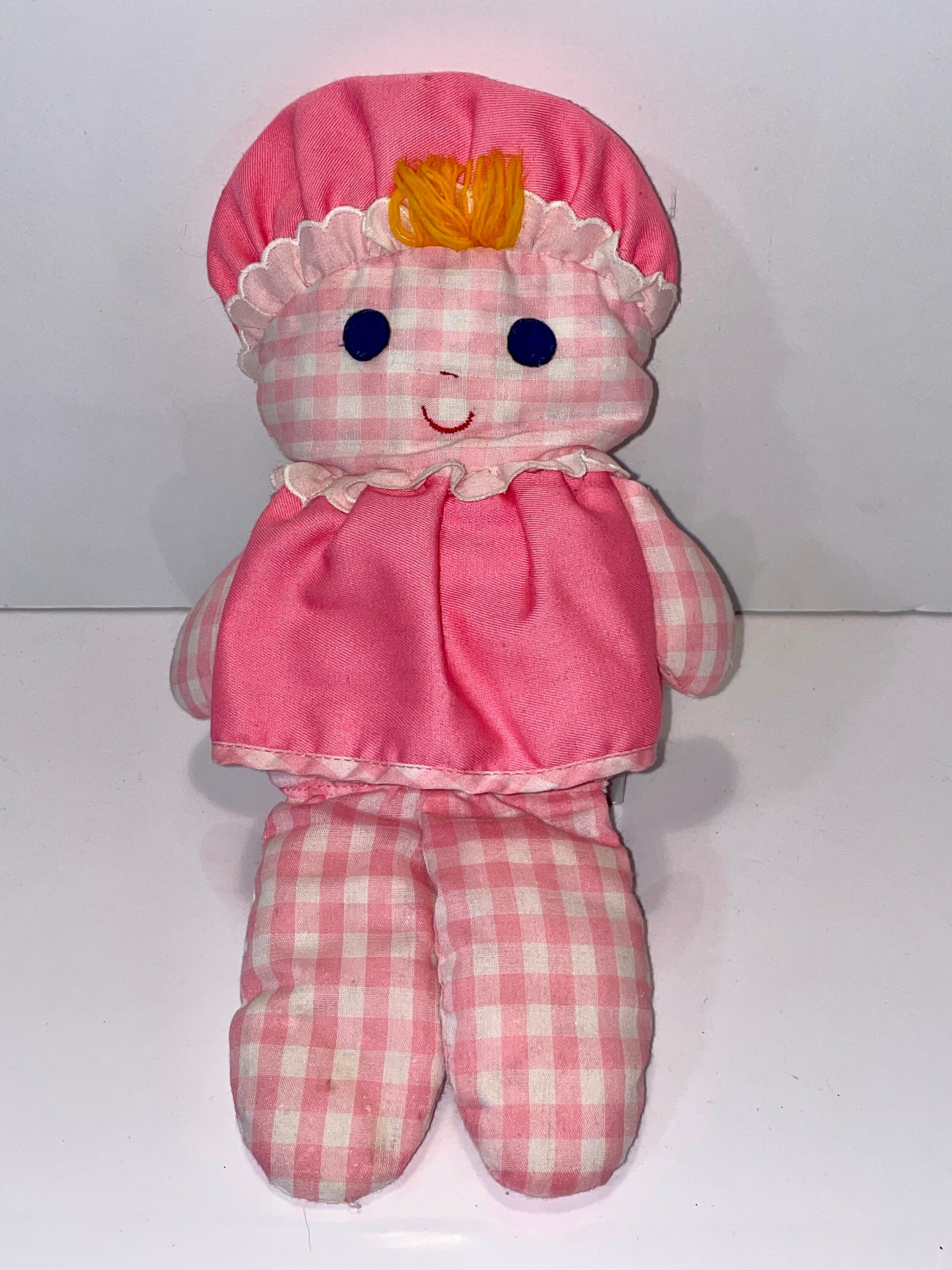 1975 Vintage Lolly Dolly Gingham Fisher Price FP Toy Plush