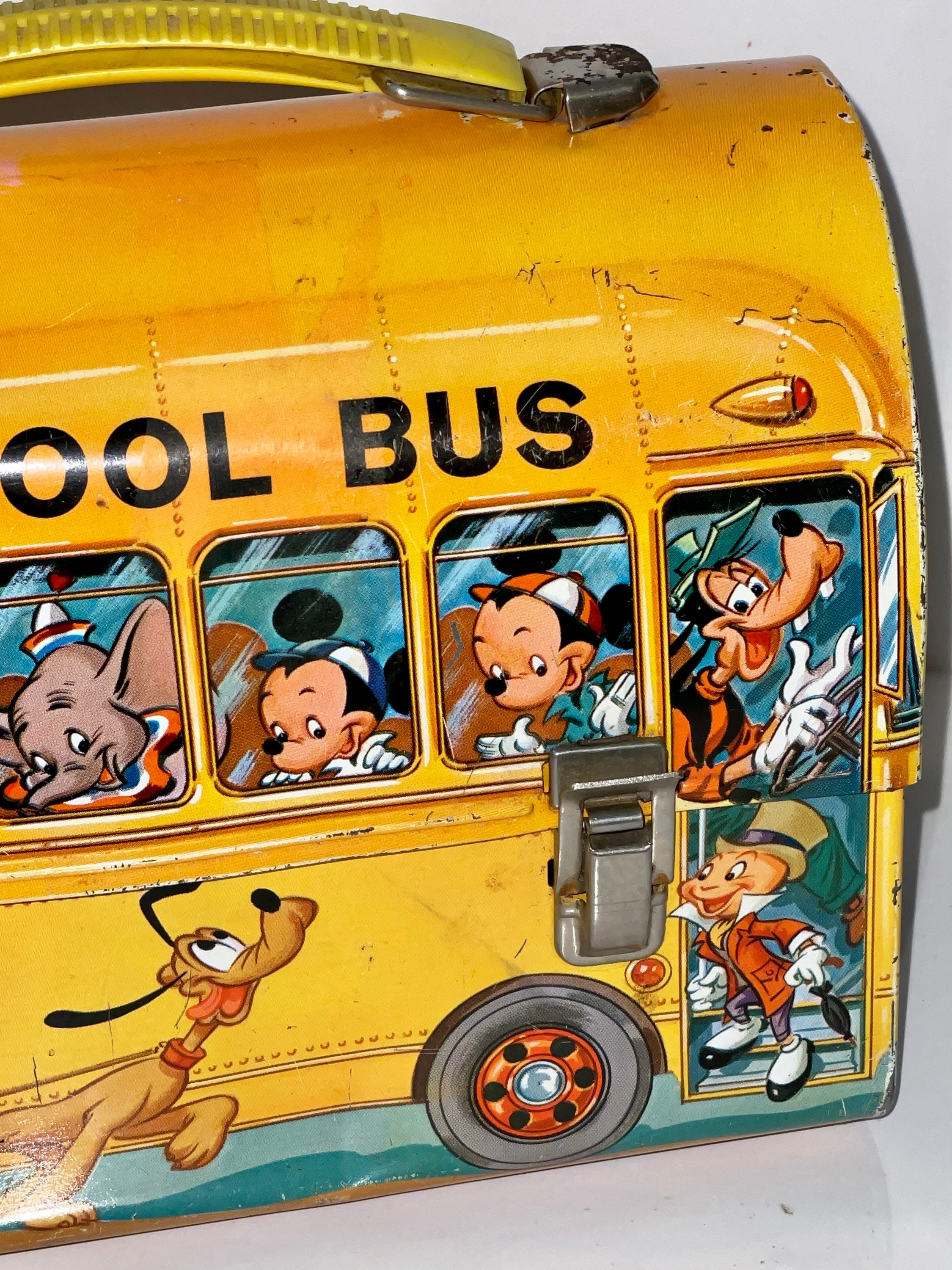 1950's Vintage Aladdin Industries Walt Disney Yellow School Bus