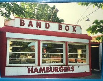 Magnet of original photograph from my series of Americana local businesses photos band box diner