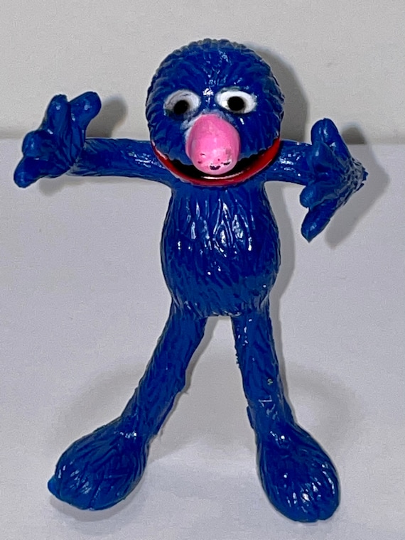 Vintage Small Jim Henson Sesame Street Grover Monster With Rubber Bendy Figure Etsy Canada