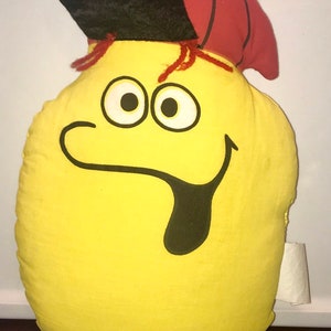 vintage 1969 the Pillsbury Co funny face drink mix promo plush pillow toy lefty lemon
