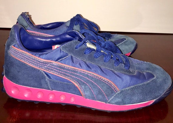 puma suede navy blue and pink
