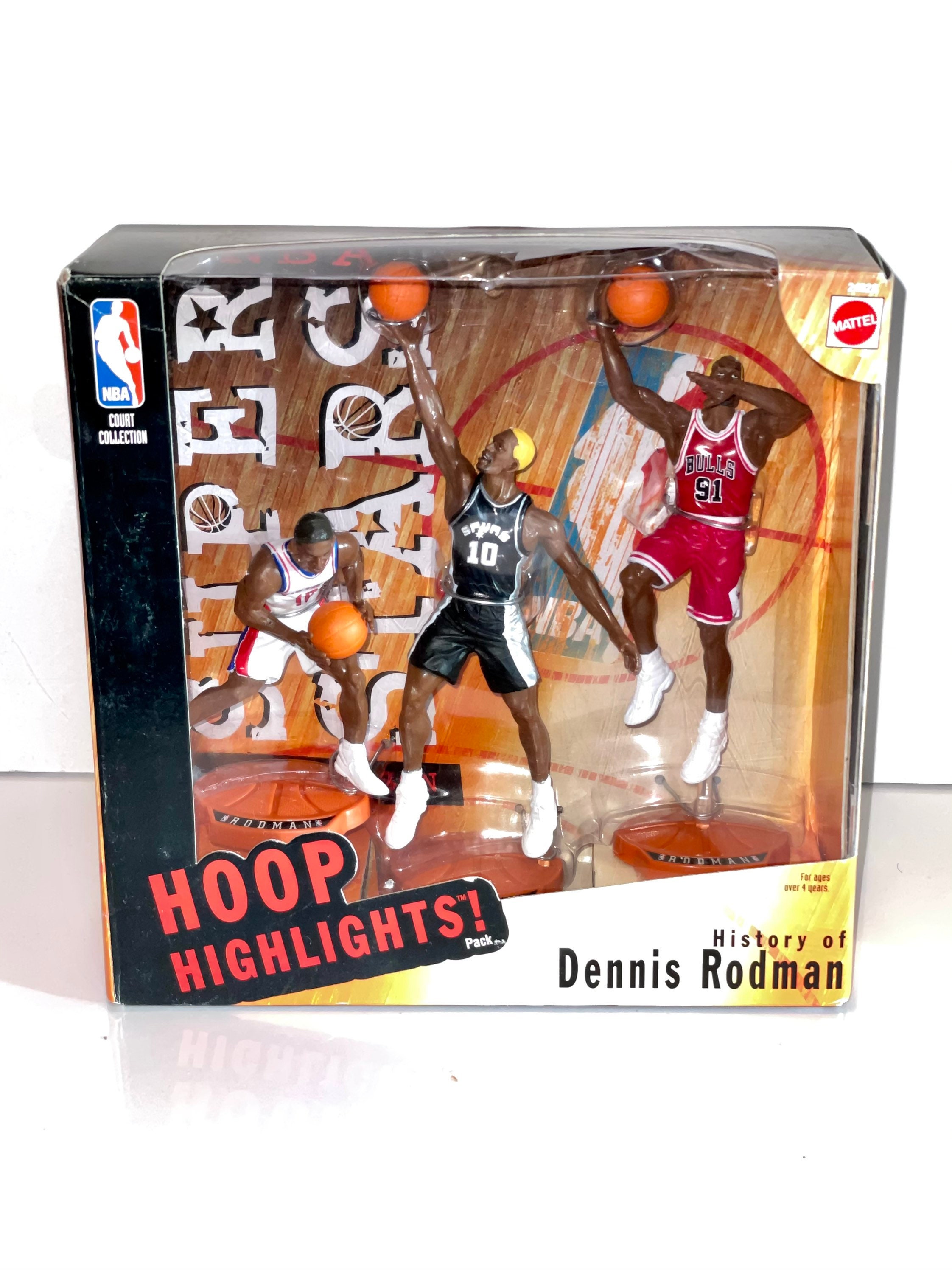 El aro vintage Mattel de 1999 destaca la historia del jugador de la NBA Dennis Rodman MIP Etsy Mexico