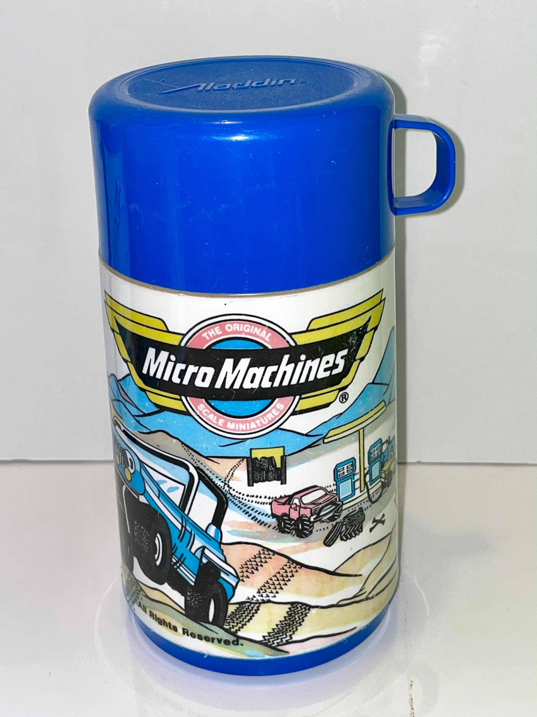 Vintage 1989 Lewis Gallon Micro Machines Aladdin Thermos That Goes