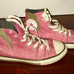 Vintage retro converse tock n roll glittery high tops size US 5 RARE