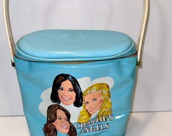 1977 vintage vinyl Spelling Charlie's Angels tv show brunch bag lunch box purse
