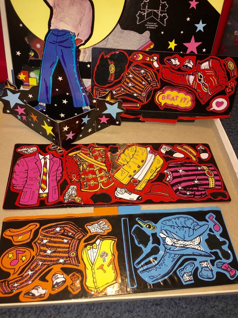 Rare Vintage 1984 Michael Jackson Dress up Paper Doll Etsy