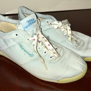 Vintage the Winner Ladies Baby Blue Fabric Tennis Shoes With Star