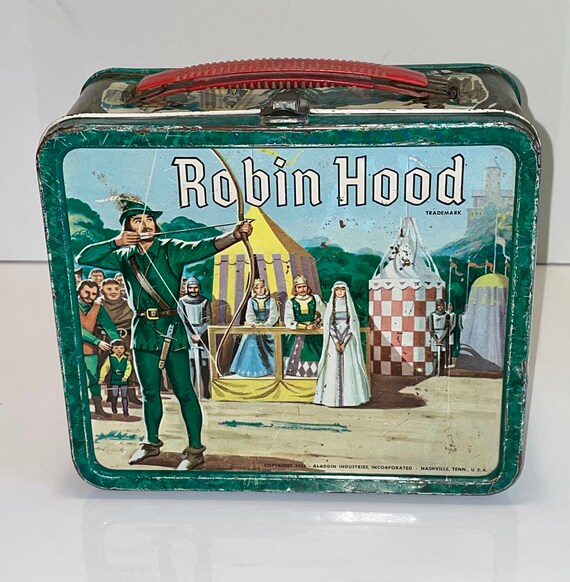 Vintage 1950's Aladdin Industries Robin Hood Metal Lunch Box