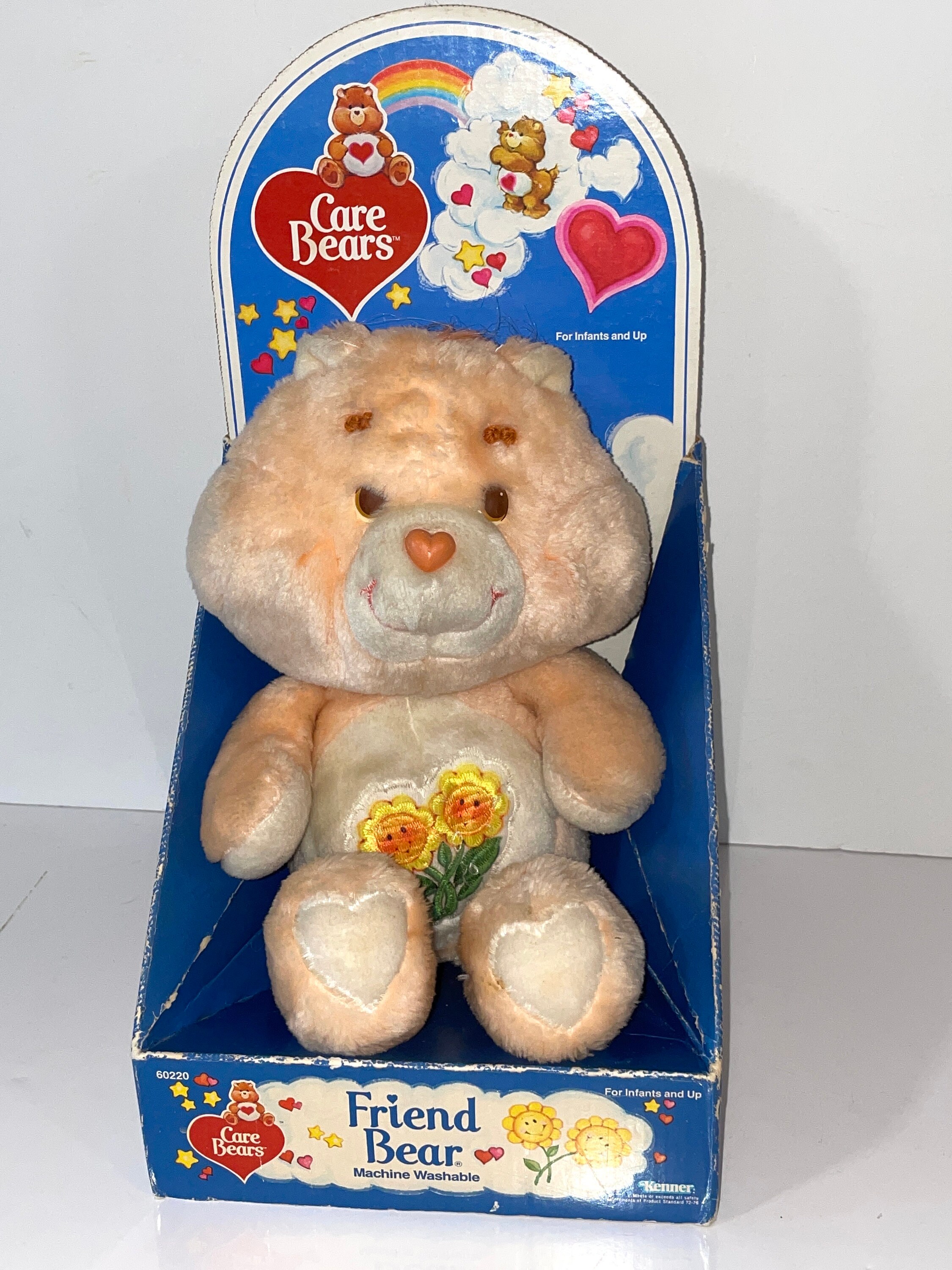 Rare Care Bears 2003 Yellow Plush Birthday Bear Birthday Cupcake 10 Inches  