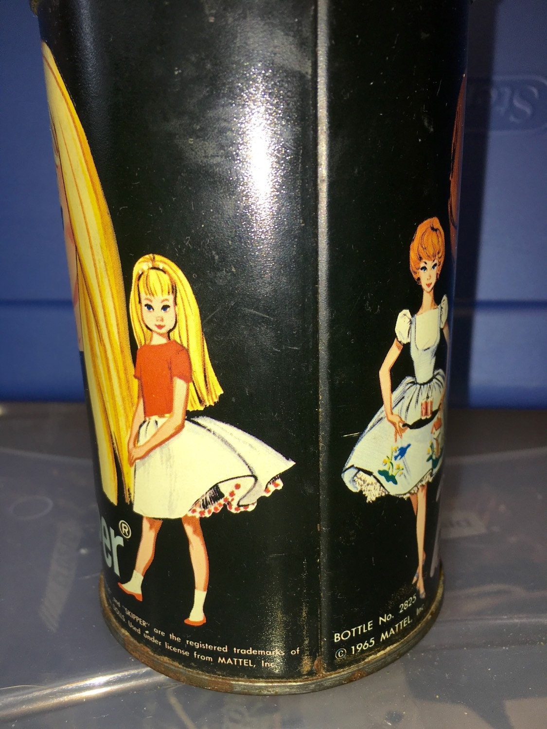 1965 BARBIE, MIDGE and SKIPPER Thermos, 1965 Mattel Inc., Vintage Thermos,  Barbie, Midge, Skipper, 1965 Replacement Thermos, Free Shipping 
