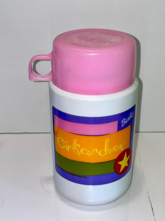 Vintage 2000 Barbie Girls Can Dream Thermos Brand Thermos for Plastic Lunch  Box 