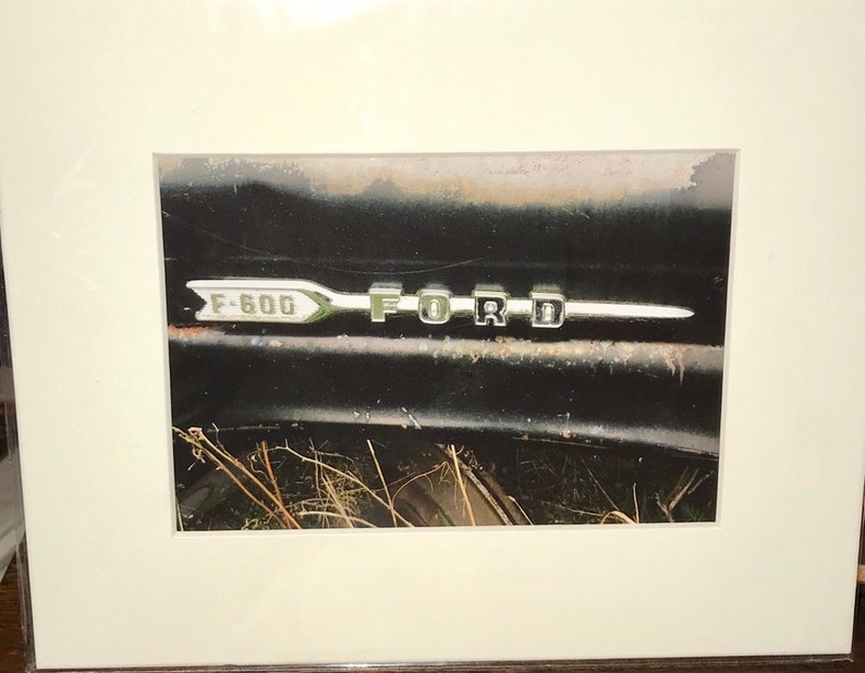Archival matted art print of original photograph from my Americana series vintage junkyard cars and trucks photo image 2