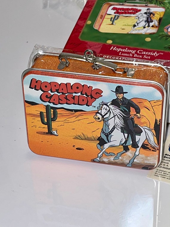2000 Hallmark Keepsake Ornament Western Lunch Box and Thermos Set