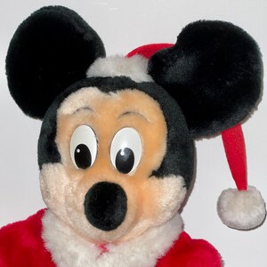 Plush Mickey Santa Etsy