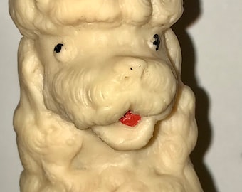 vintage 1950’s Rubber baby squeaky toy poodle puppy dog