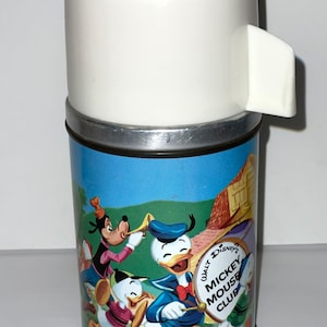 Vintage Aladdin Walt Disney World Thermos Bottle Hot Cold Mickey