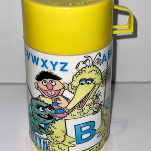 1979 Aladdin industries Muppets Sesame Street school metal lunch box THERMOS ONLY