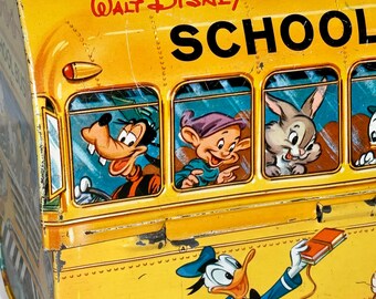 1950's Vintage Aladdin Industries Walt Disney Yellow School 1950's Vintage Aladdin Industries Walt Disney Yellow School