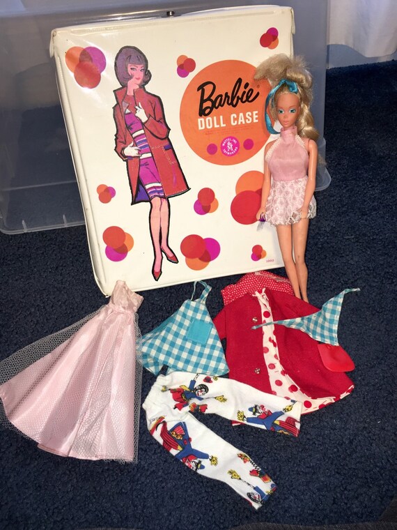 vintage barbie doll case