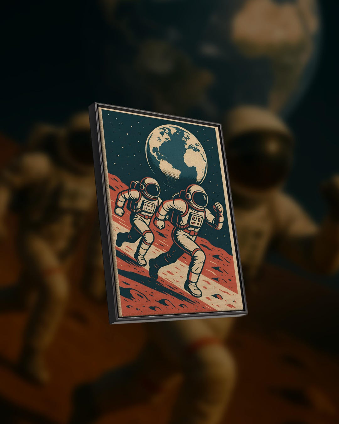 Vintage Astronaut Poster – Retro Space Digital Download, Running on ...