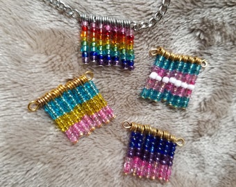 Beaded Pride Flag Necklace