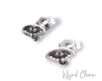 Minimalist Dragon Stud Earrings - Fantasy Lover - Sterling Silver Jewelry - Gift for