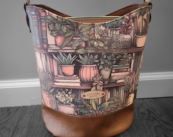Hidden Library Bucket Bag | Book Reader Shoulder Bag