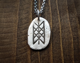Web of Wyrd Necklace | Fine Silver Norse Fate Talisman