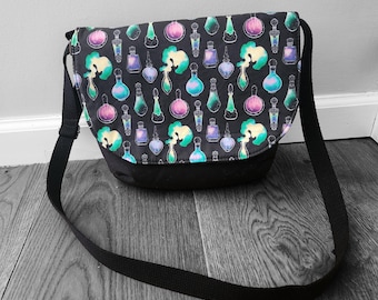 Potion Bottle Messenger Bag | Witchy Crossbody Purse