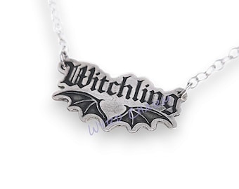 Gothic Witchling Necklace – Wyvern Wings Pendant – Book Lover Gift - Made to Order