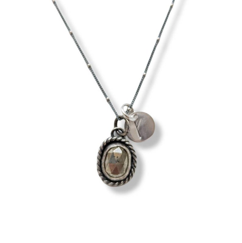 WEALTH ENERGY Charm Necklace with Pyrite and Rune Pendants - Made to Order - Sterling Silver Viking Rune Magic Jewelry