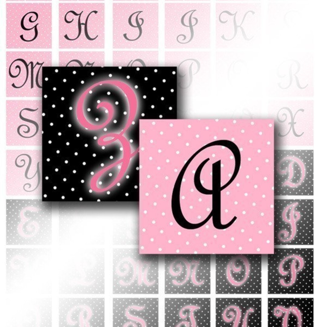 Alphabet Letters Digital Collage Sheets for Scrabble Tiles 1 Inch ...