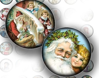 Victorian Christmas ephemera digital collage sheet bottle cap 1 inch circles jewelry making paper supplies instant (098) BUY 3 GET 1 FREE
