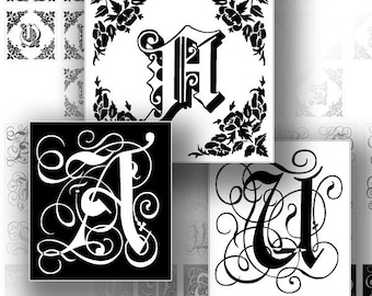 Digital alphabet letters collage sheet 1 inch graphics download art scrabble tile image jewelry making paper supplies (126) BUY 3 GET 1 FREE