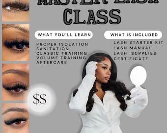 DIY Editable Master class flyer - hair ,lash tech , esthetician, nail tech appointments available flyer