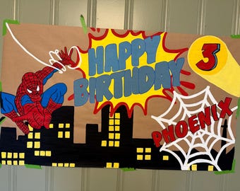 Spider-Man födelsedagsbanner