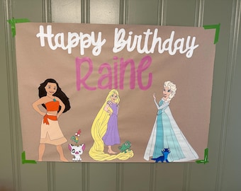 Princess birthday Banner