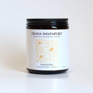 Unscented Tallow & Honey Lotion |Fragrance Free Moisturizer for Sensitive Skin | Natural Body Cream for Dry Skin, Eczema, and redness Relief