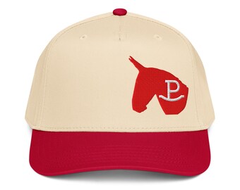 5 panel cap - Rockin P Mule Head - Red