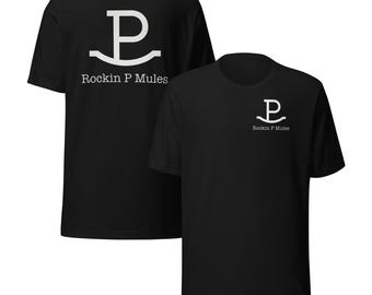 Rockin P Mules - White Logo - Unisex tee