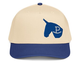 5 panel cap - Rockin P Mule Head - Blue