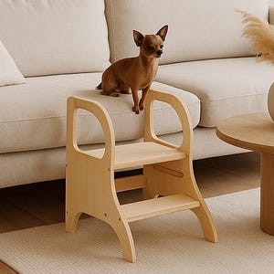 Haustierstufen für Hunde und Katzen, Hundetreppen für Hochbetten, Haustierrampe für Couch, individuelle Haustiermöbel aus Holz, Welpentreppen, Katzenstufen, Hunderampe