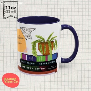 Custom Book Spine Book Stack Mug, Personalized Gift for Readers image 6