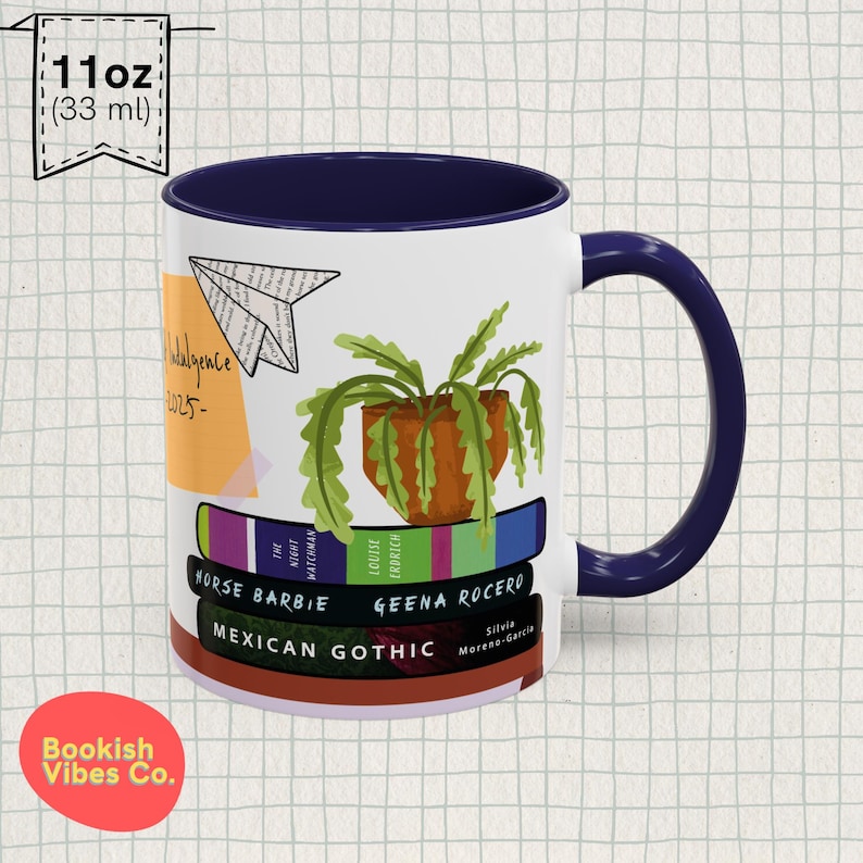 Custom Book Spine Book Stack Mug, Personalized Gift for Readers image 6