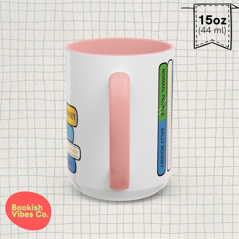 Taza con lomos de libro de Sally Rooney: un regalo para los amantes de los libros imagen 9