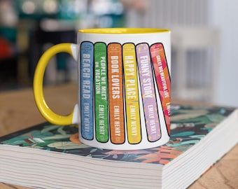 Emily Henry Book Spines Mug: Gift for Romance Readers