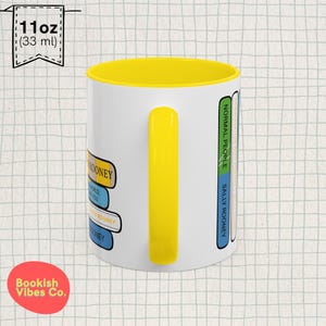 Taza con lomos de libro de Sally Rooney: un regalo para los amantes de los libros imagen 5