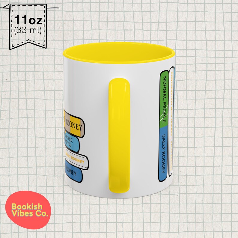 Taza con lomos de libro de Sally Rooney: un regalo para los amantes de los libros imagen 5