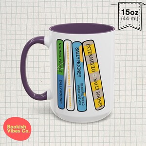 Taza con lomos de libro de Sally Rooney: un regalo para los amantes de los libros imagen 6